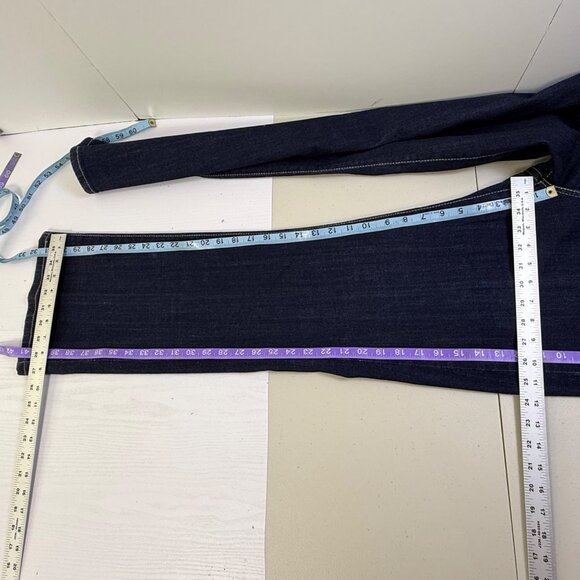 Levis 529 Jeans Womens 14 Curvy Boot Cut Mid Rise Dark Wash 33x33 Stretch Denim - Picture 6 of 13